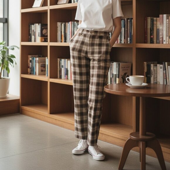 Listicle Pants - Listicle Large Womens Plaid Dress Pants